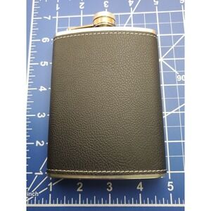 Black Stainless Hip Flask 8 oz. Includes FREE Funnel